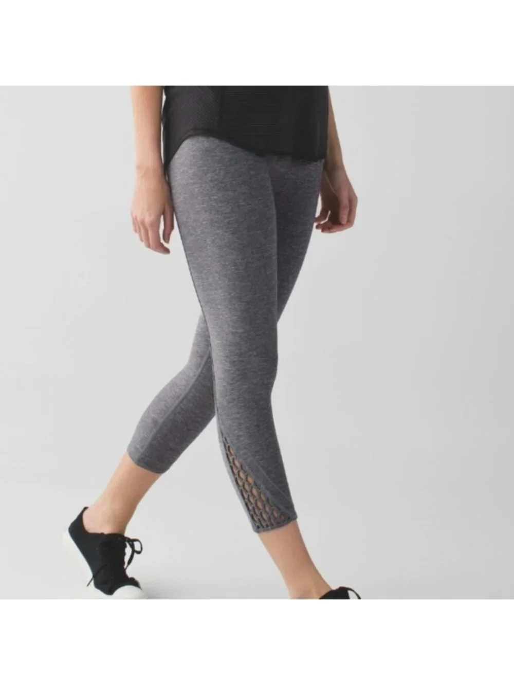 Lululemon True Self Crop Heathered Slate
